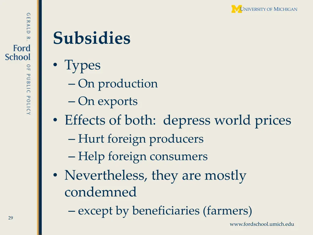 subsidies