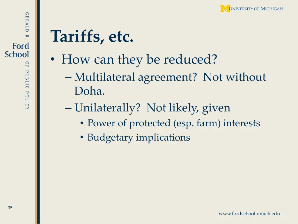 tariffs etc how can they be reduced multilateral