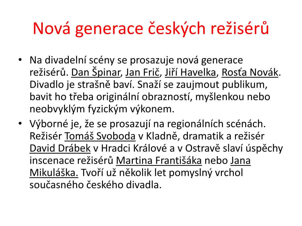nov generace esk ch re is r