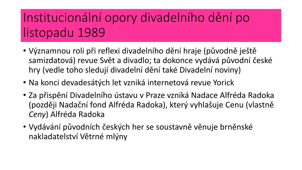 institucion ln opory divadeln ho d n po listopadu