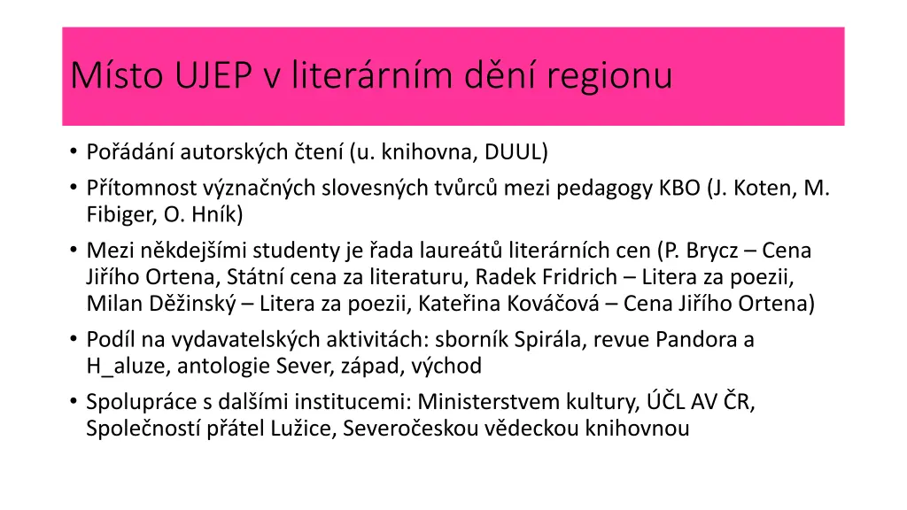 m sto ujep v liter rn m d n regionu
