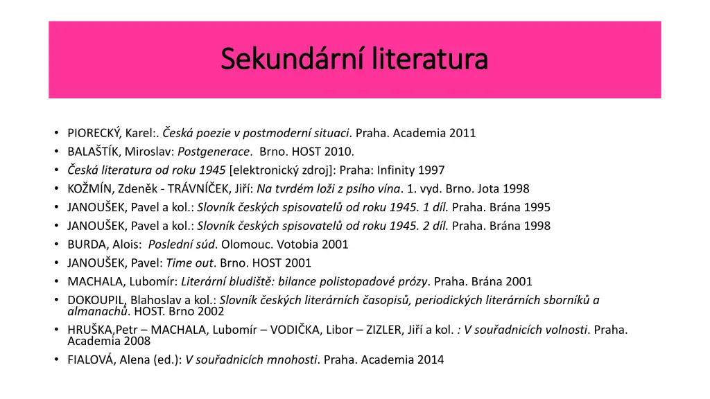 sekund rn literatura sekund rn literatura