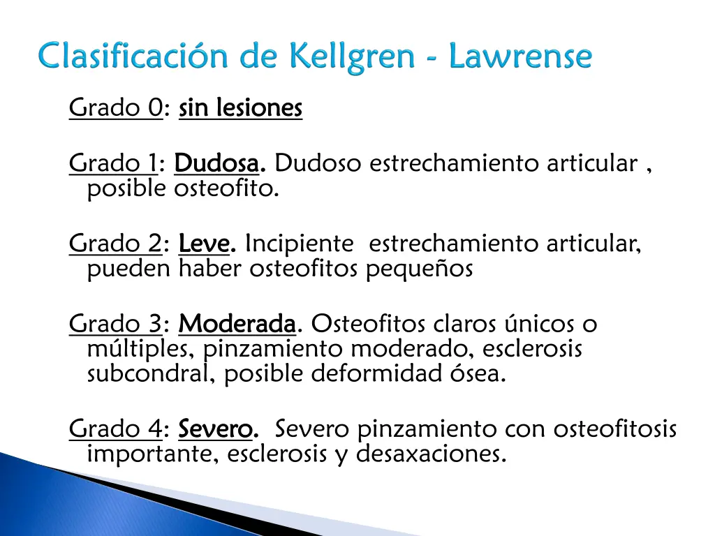 grado 0 sin lesiones sin lesiones