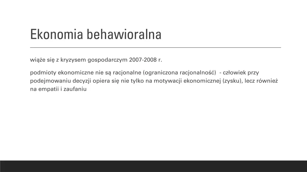ekonomia behawioralna