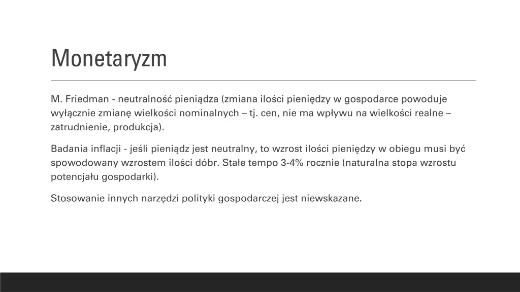 monetaryzm
