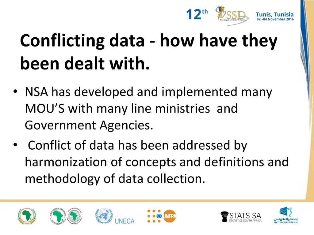 conflicting data how have they been dealt with