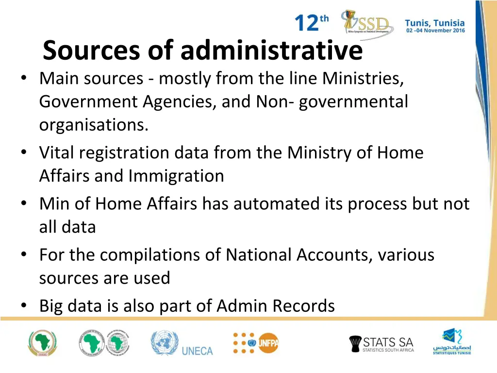 sources of administrative main sources mostly
