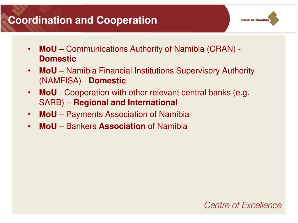 coordination and cooperation