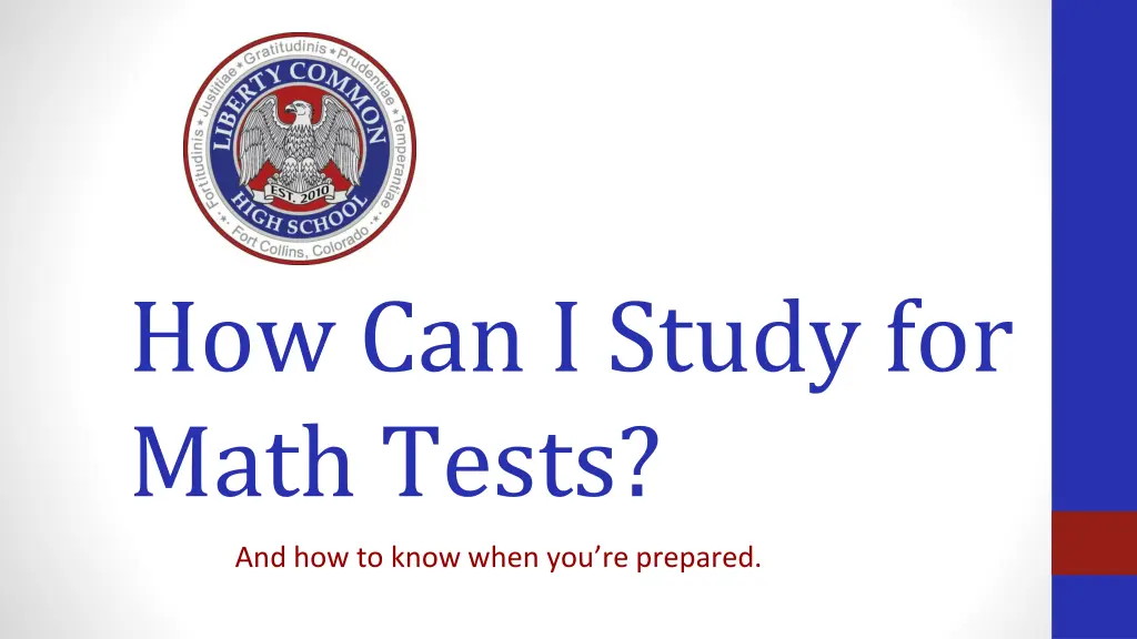 how can i study for math tests