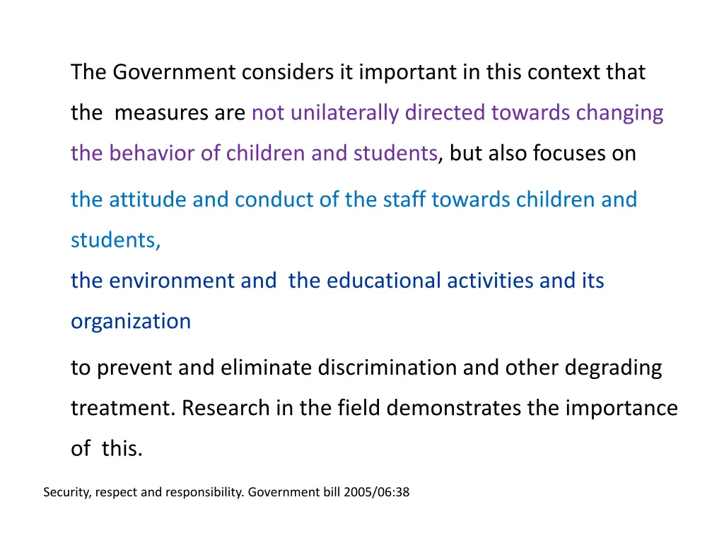 the government considers it important in this 1