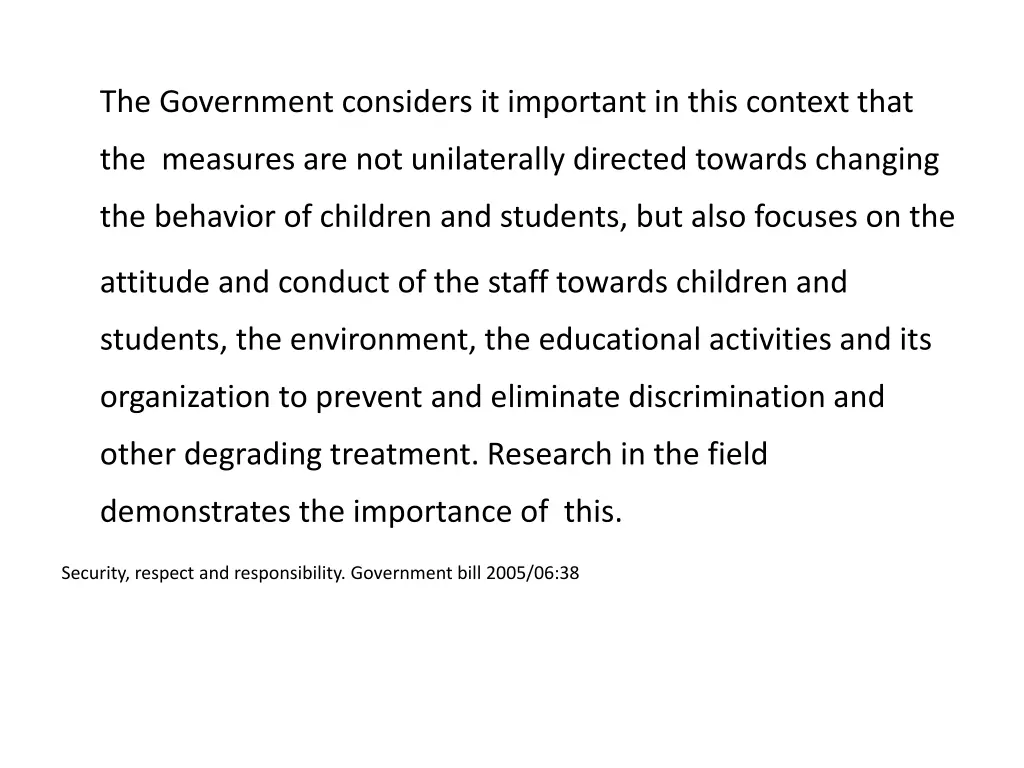 the government considers it important in this