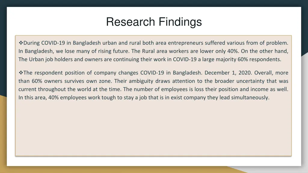 research findings