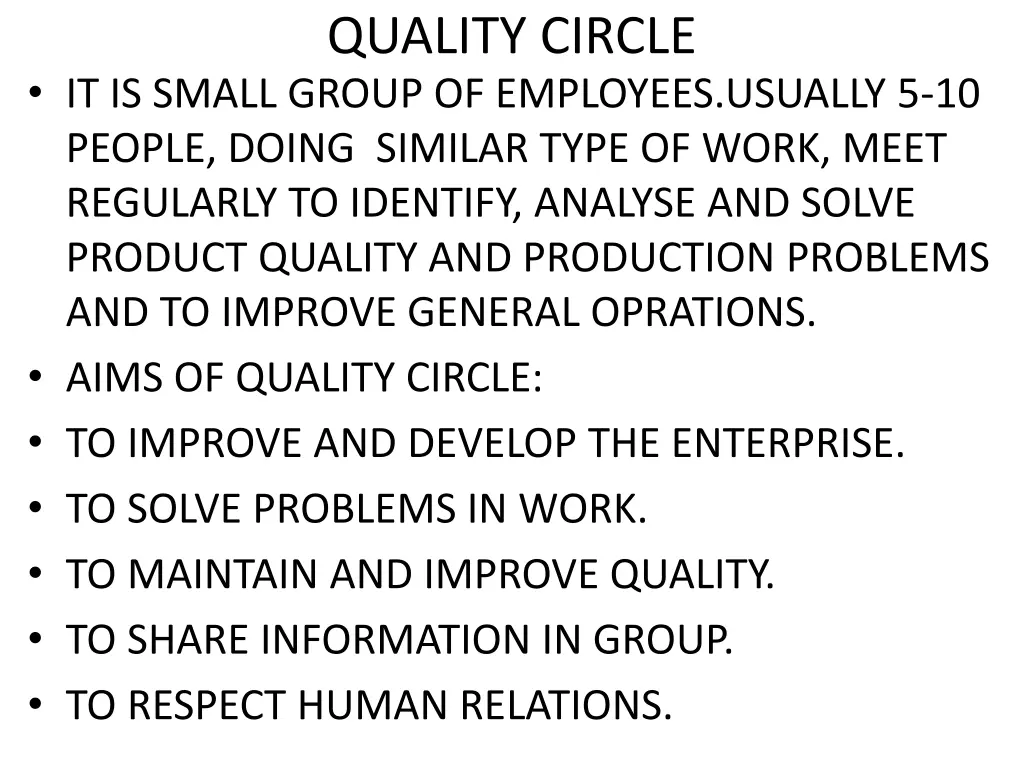 quality circle