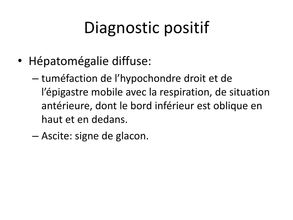 diagnostic positif