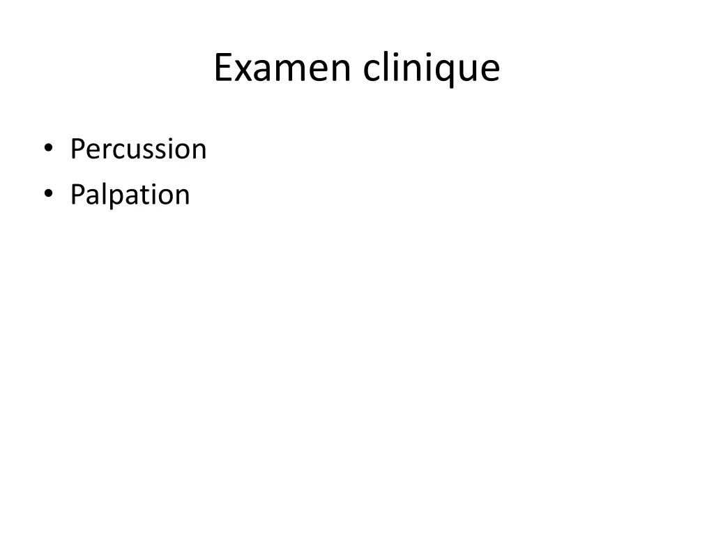 examen clinique