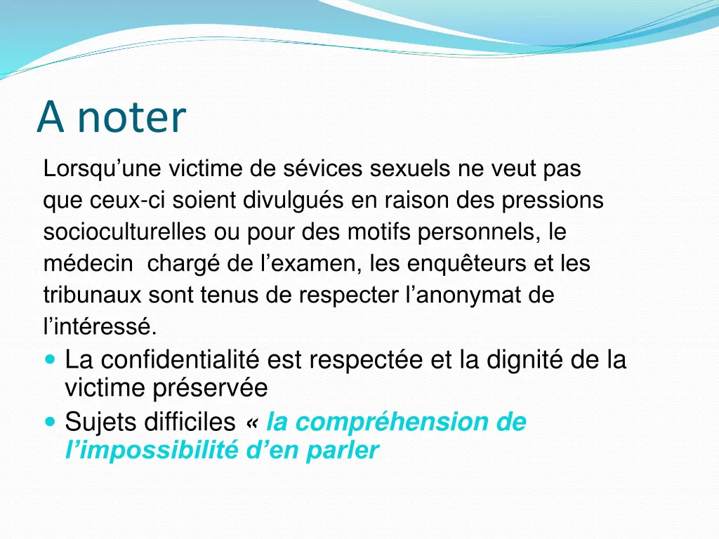 a noter lorsqu une victime de s vices sexuels