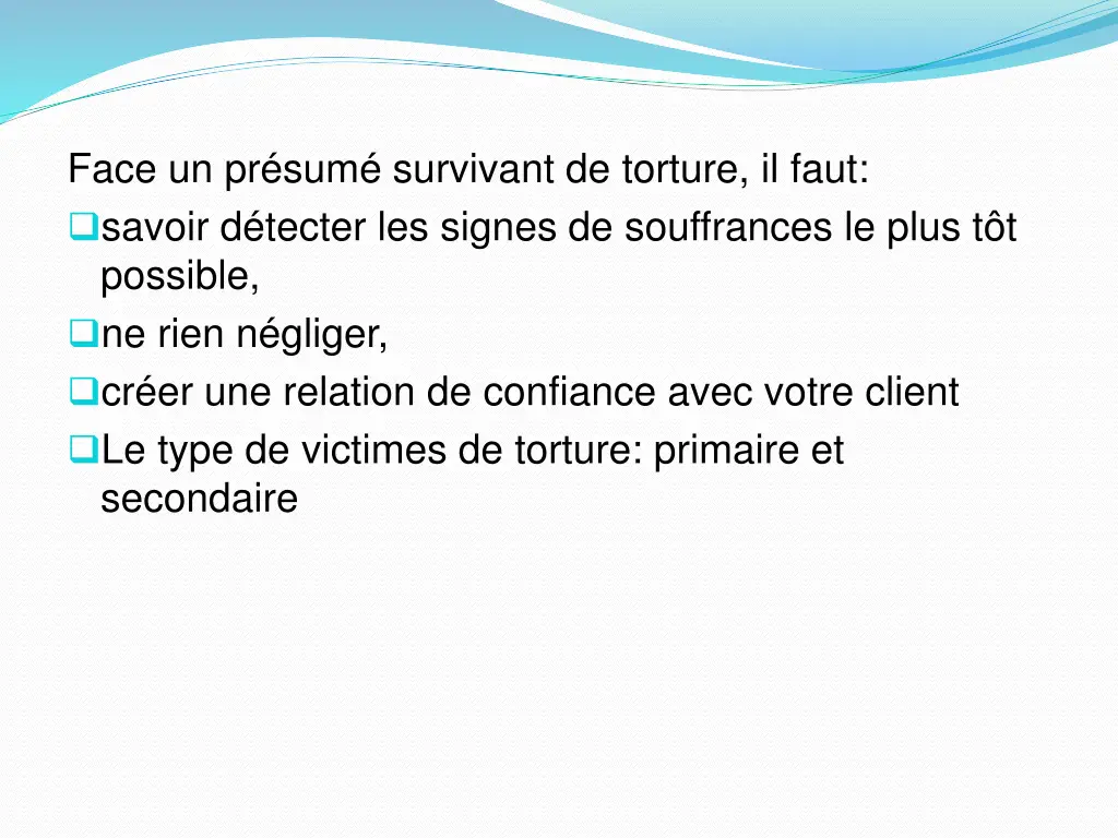 face un pr sum survivant de torture il faut