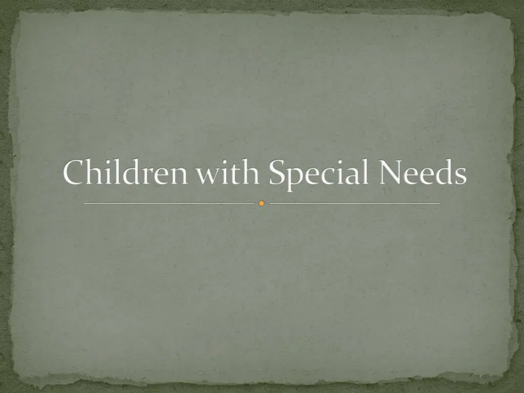 children with special needs