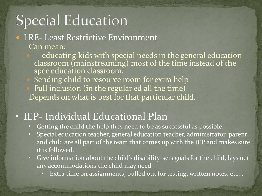 special education