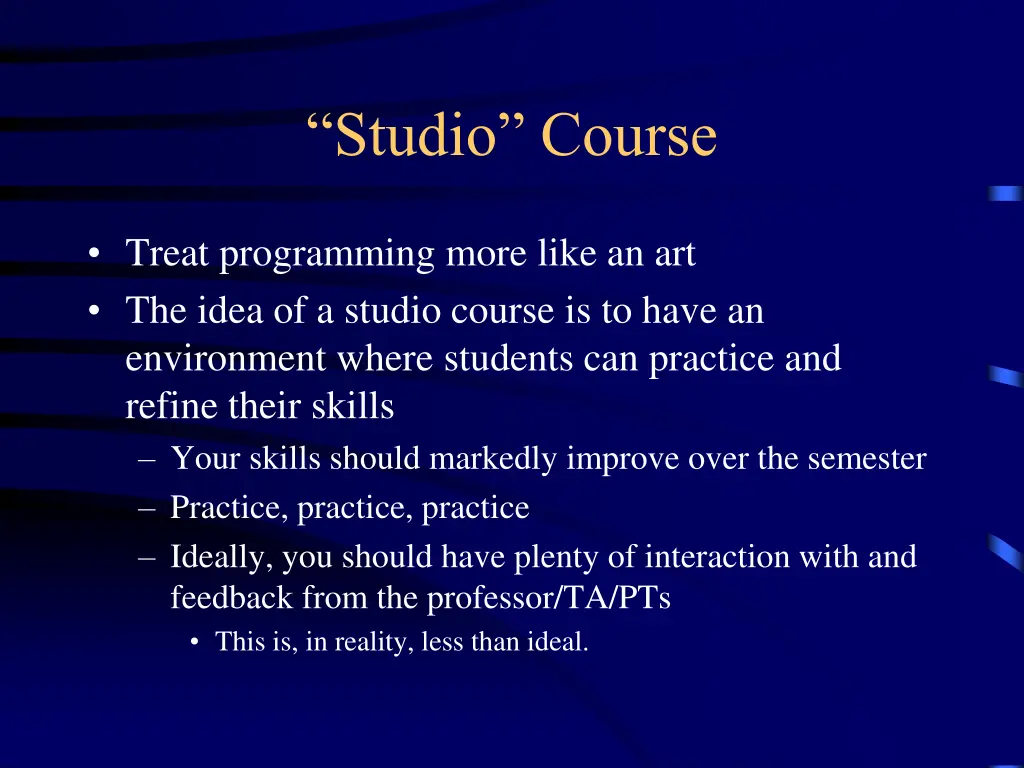 studio course
