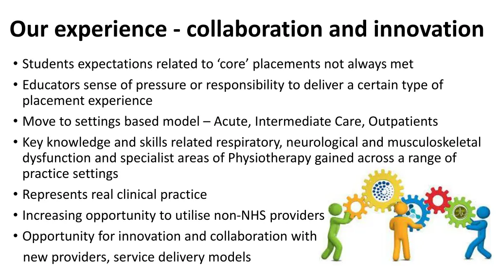 our experience collaboration and innovation
