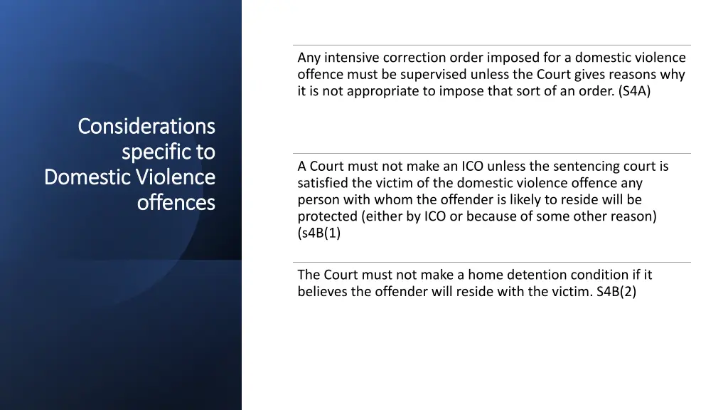 any intensive correction order imposed