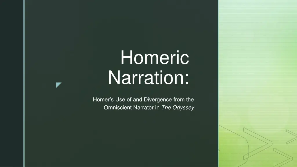 homeric narration