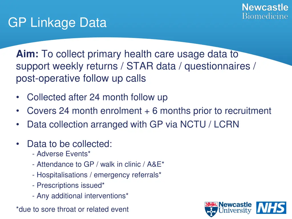 gp linkage data