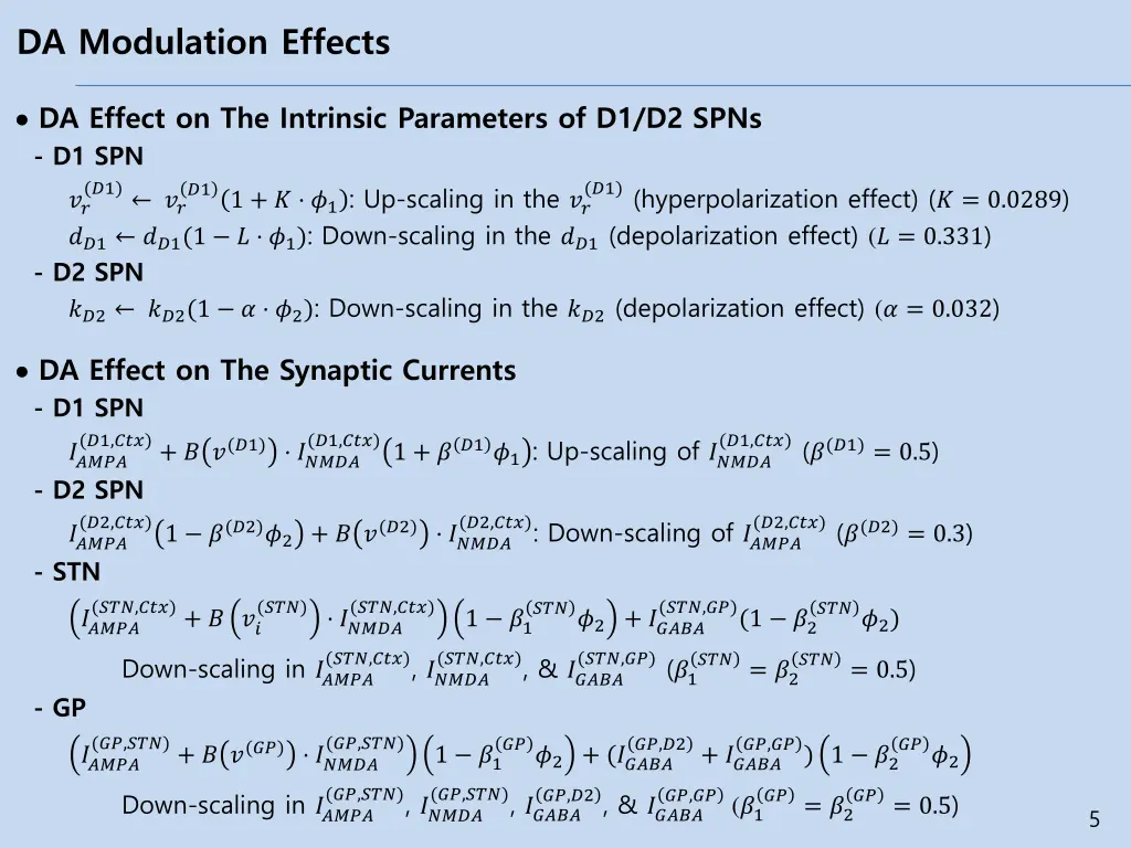 da modulation effects