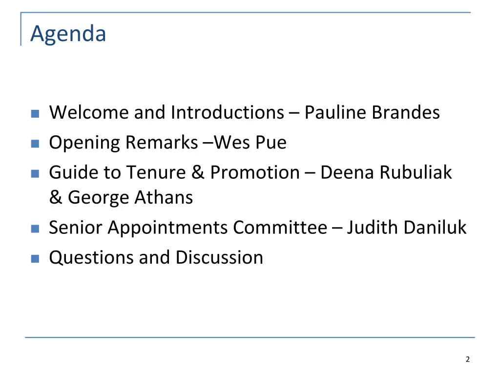 agenda