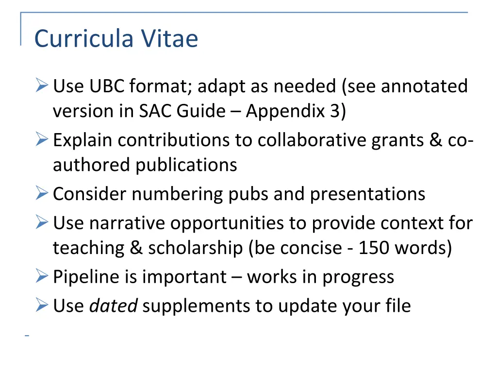 curricula vitae
