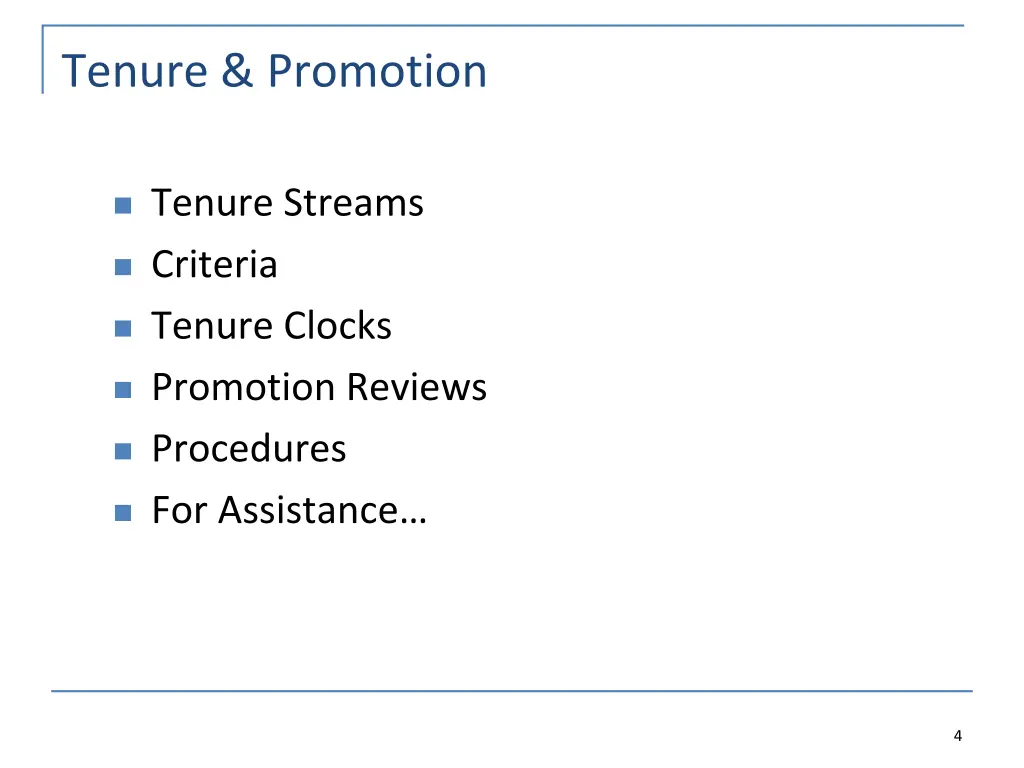 tenure promotion