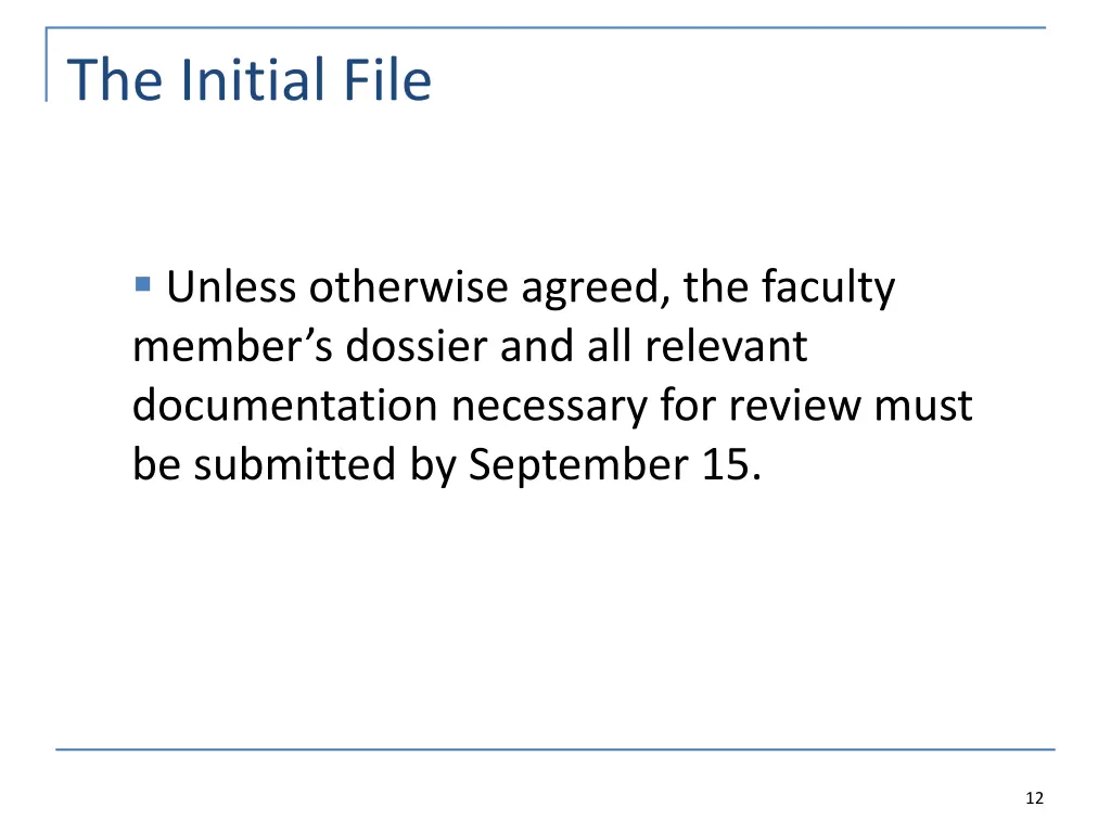 the initial file