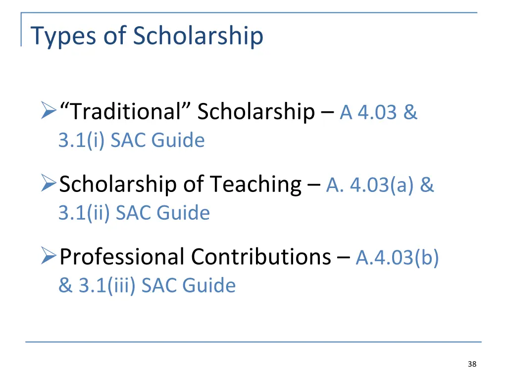 types of scholarship