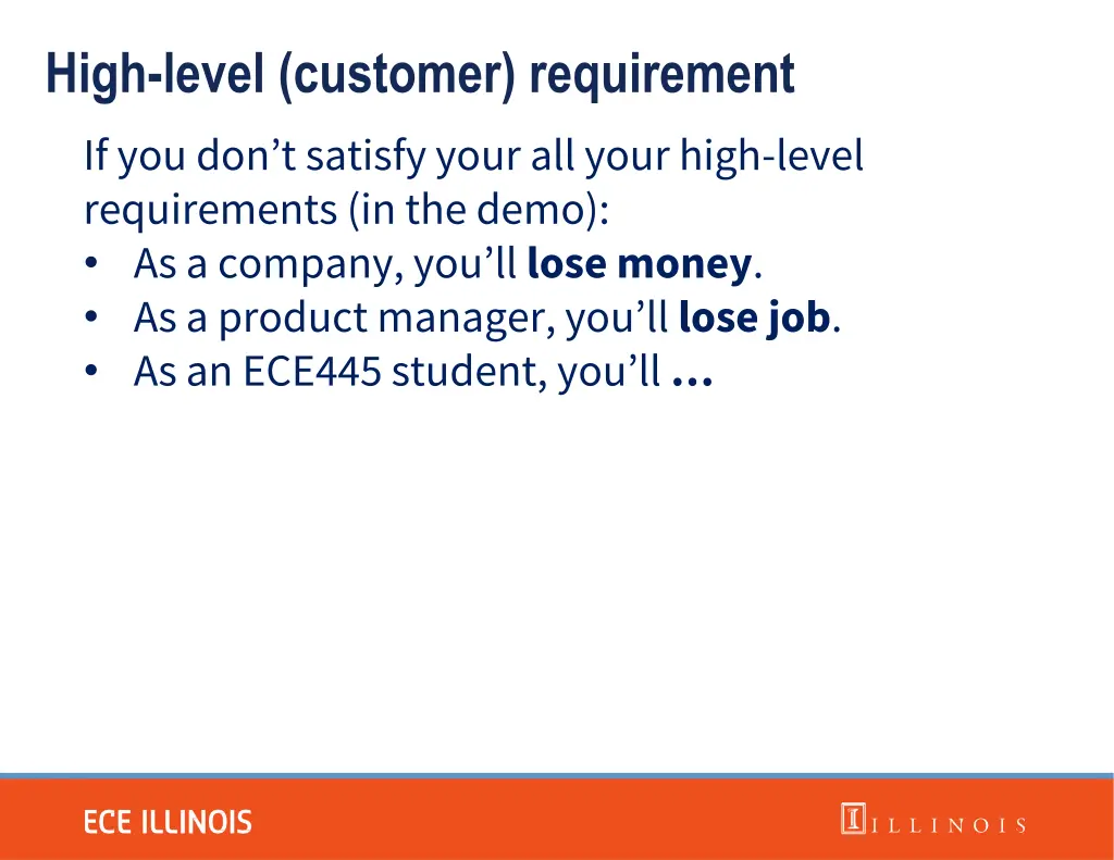 high level customer requirement 1