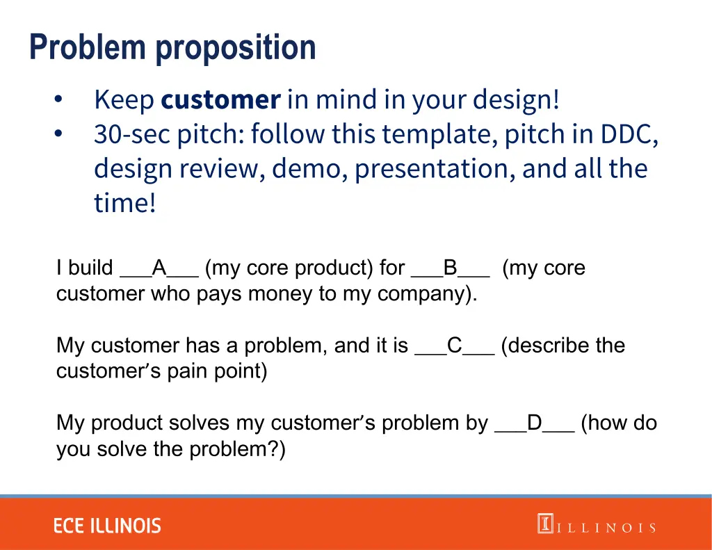 problem proposition keep customer in mind in your