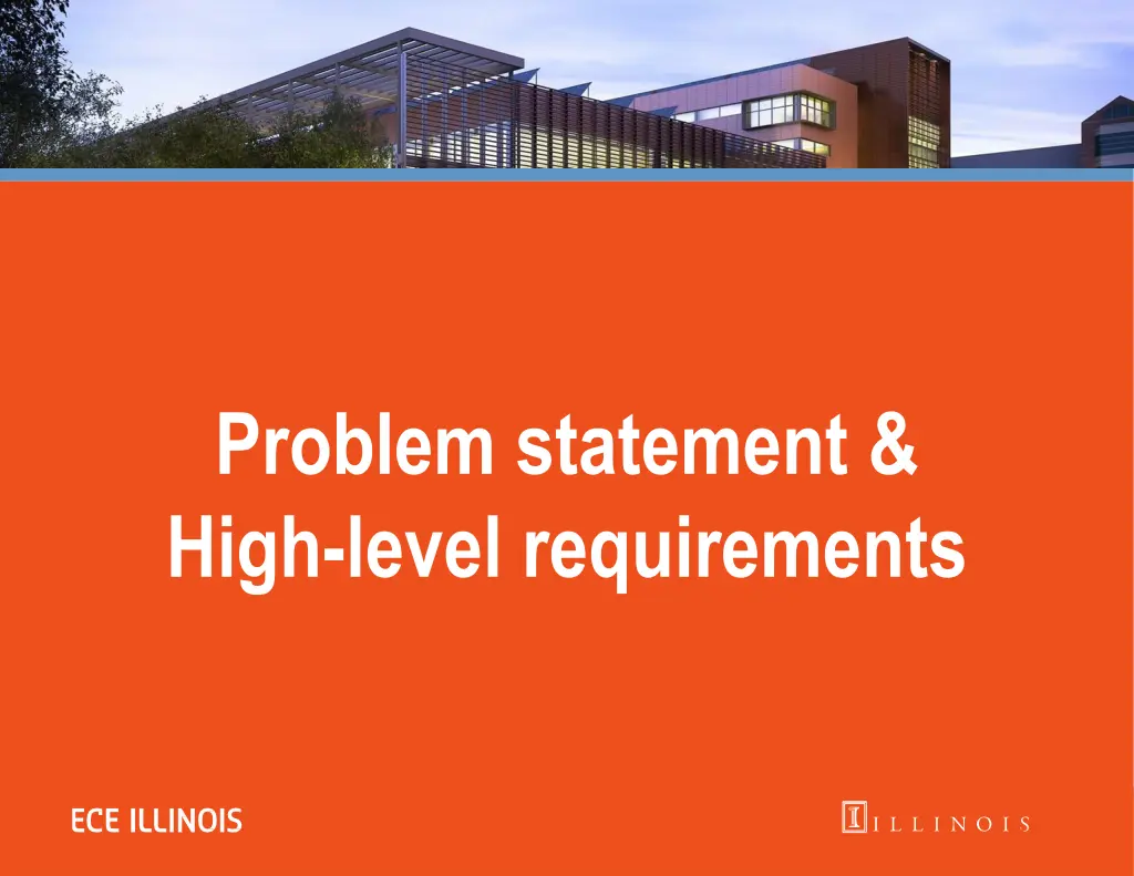 problem statement high level requirements