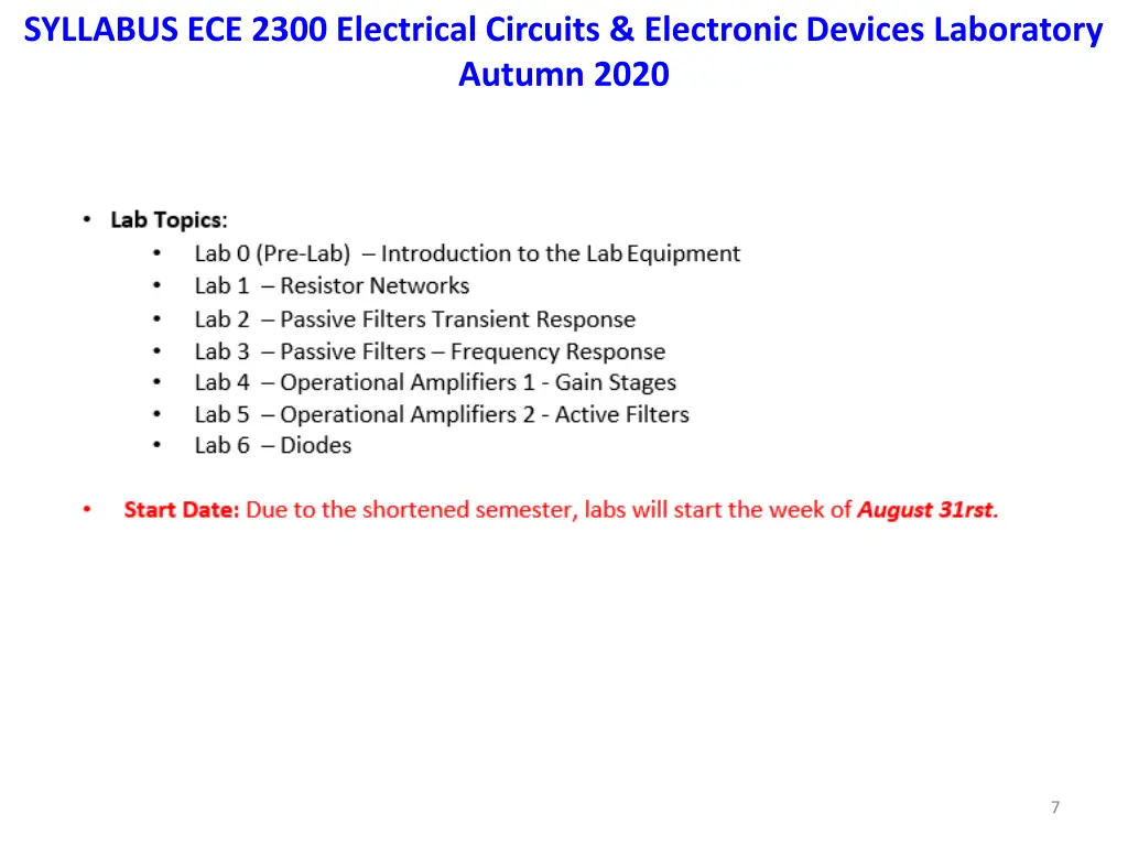 syllabus ece 2300 electrical circuits electronic 4