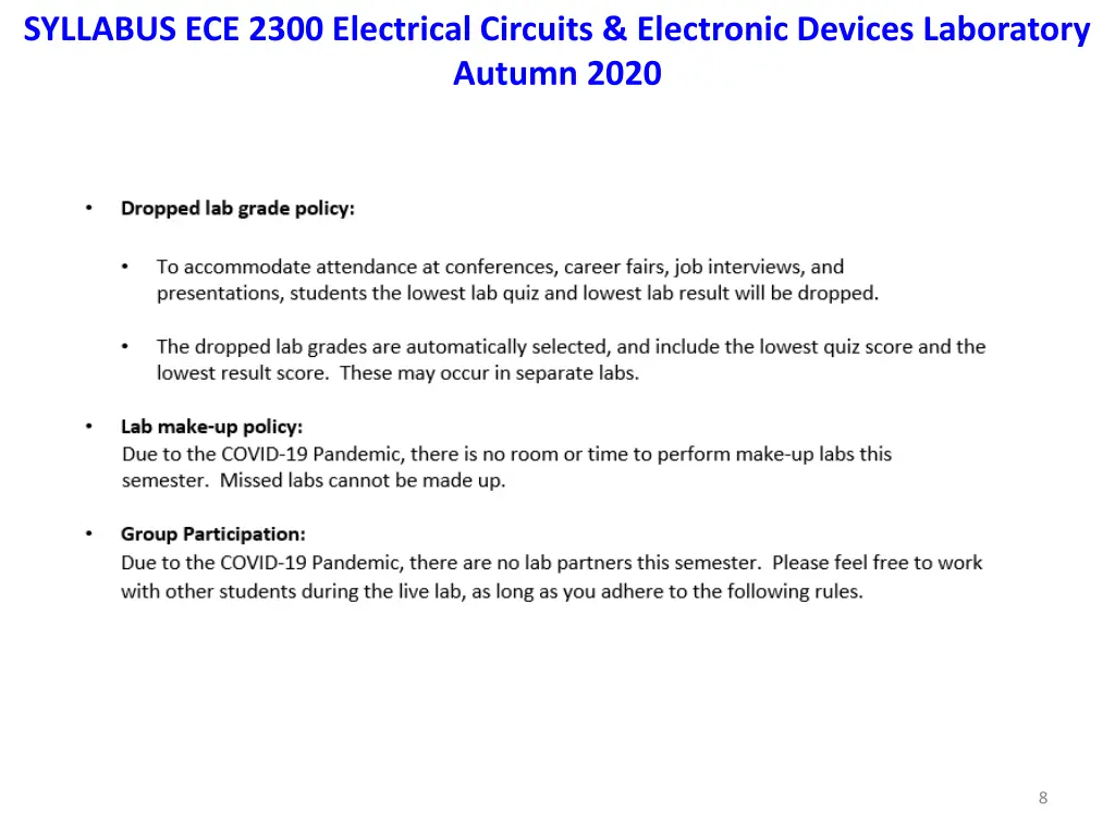 syllabus ece 2300 electrical circuits electronic 5