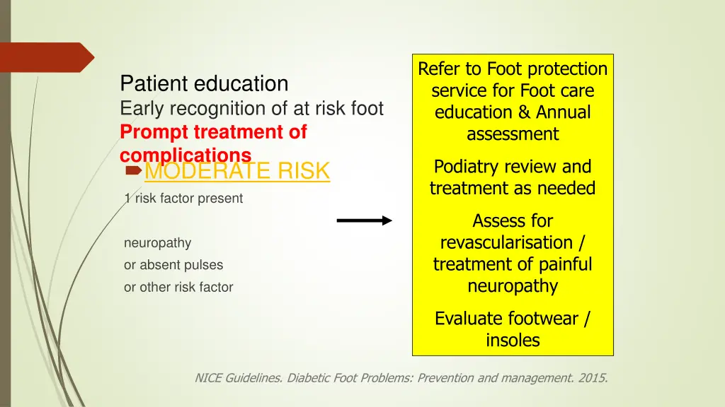 refer to foot protection service for foot care