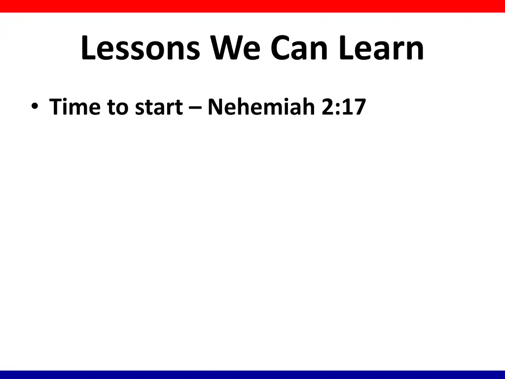lessons we can learn