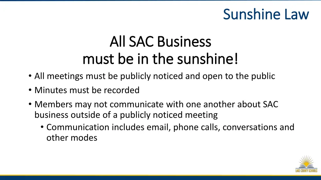 sunshine law sunshine law
