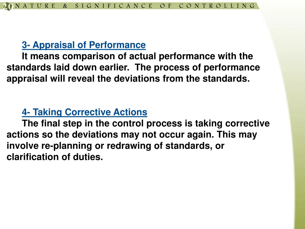 3 appraisal of performance it means comparison
