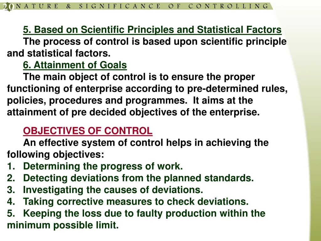 5 based on scientific principles and statistical