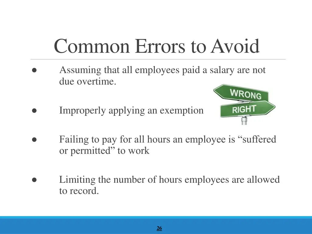 common errors to avoid