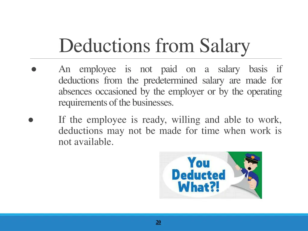 deductions from salary