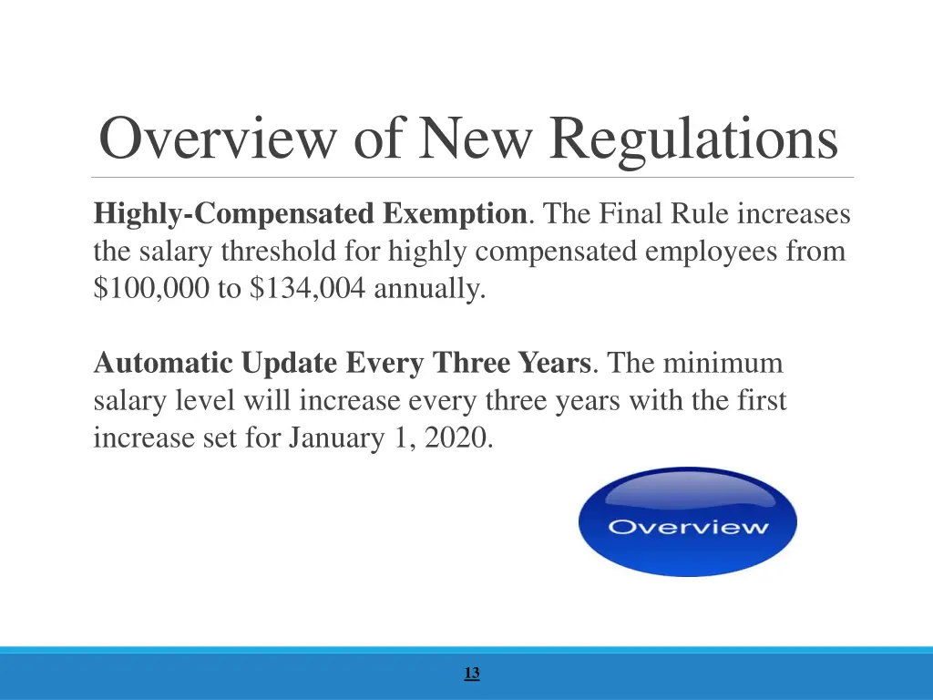 overview of new regulations 1