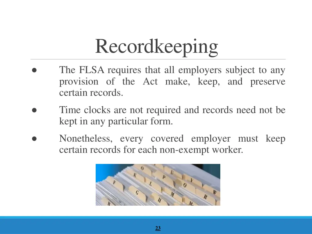 recordkeeping