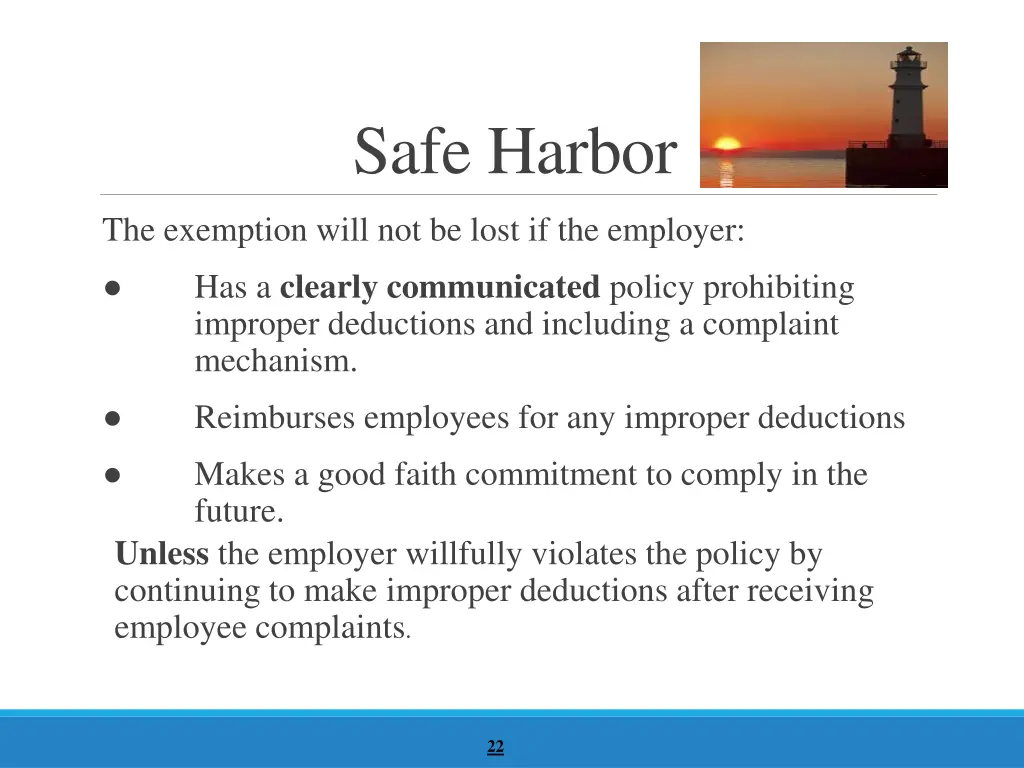 safe harbor
