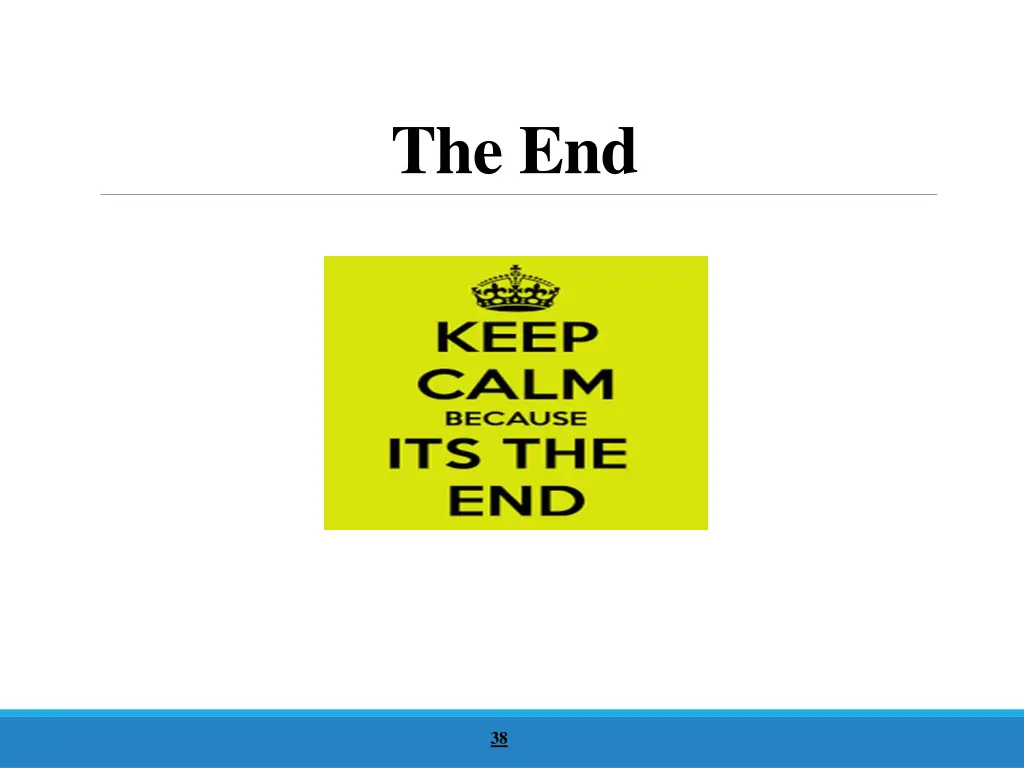 the end